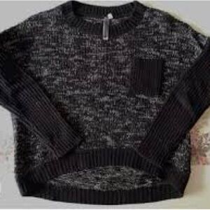 Stylish Women's Black and Gray Sweater